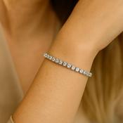 Newgrange Living Silver Tennis Diamond Bracelet image