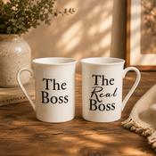 The Boss &amp; The Real Boss | Amore 2 Piece Mug Gift Set