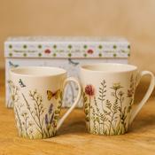 Emma James Butterfly Garden Coffee Mugs Pair image