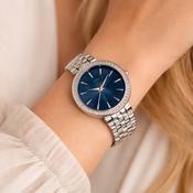 Silver Ladies Watch With Midnight Blue Face by Newbridge Silver image