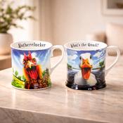 Beyond the Herd Set 2 Tankards (Duck, Hen)