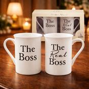 The Boss &amp; The Real Boss | Amore 2 Piece Mug Gift Set