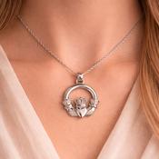 Newgrange Living This Silver Claddagh Pendant