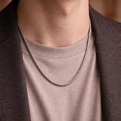Fred Bennett Oxidised Foxtail Chain Necklace – Men’s Jewellery image
