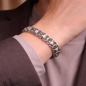Fred Bennett Stainless Steel Bike Chain Bracelet – Men’s Jewellery image