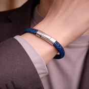 Fred Bennett Multi-Tone Woven Leather Bracelet – Men’s Jewellery image