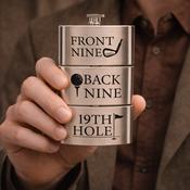The 19th Hole Golfer’s Hip Flask Set by Joe Davis image