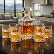 Tipperary Crystal Belvedere Decanter &amp; 6 Tumbler Set image