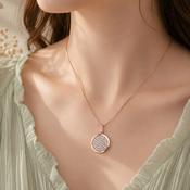 Newgrange Living Rose Gold Diamante Round Pendant image