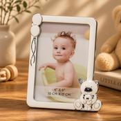 Bambino Silver Plated Bear and Balloons Photo Frame
