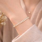 Newgrange Living Tennis Diamond Bracelet Yellow Gold