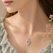 Sterling Silver Celtic Harp Pendant by Kilkenny Silver image