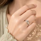 Celtic Claddagh Ring with Cubic Zirconia Heart by Kilkenny Silver image