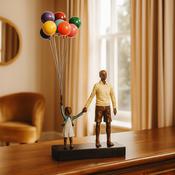 David McGlynn Sculpture - Dad &amp; Girl 'Happiness' - Engravable