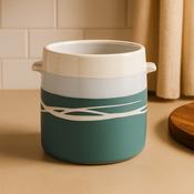 Paul Maloney Pottery Teal Utensil Tidy 13cm image