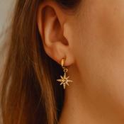 Newbridge Silverware Star Earring with Clear Stones image