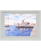 Dun Laoghaire Lighthouse by Sean Curran Art Framed Print 16" x 12" image