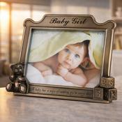 Genesis Bronze Baby Girl Photo Frame image