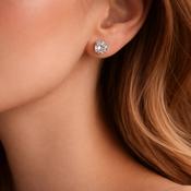 Newbridge Silver Stud Earrings Round Clear image