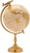 Antique Gold Based World Globe with Metal Stand image