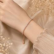 Absolute Jewellery Rose Gold Stone-Set Tennis Bracelet image