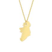 Map of Ireland Gold Pendant &amp; Chain | Kilkenny Silver image