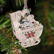 Newbridge Silverware Baby Cradle Christmas Tree Decoration image