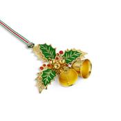 Newbridge Silverware Gold Plated Holly Bells Christmas Tree Decoration image
