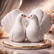 Lladro Figurines Couple Of Doves image