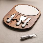 Newbridge Silverware Ceramic and Wood Cheese Board Set image