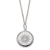 Empowerment Silver Pendant with Diamond Cut CZ Disc image