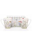 Emma James Butterfly Garden Coffee Mugs Pair image