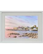 Sandycove Harbour and James Joyce Tower, Dublin by Sean Curran Art Framed Print 26" x 20" image