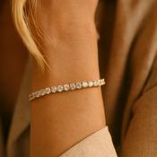 Absolute  6mm Claw Set Tennis Gold Bracelet image