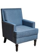 The Grange Interiors Linen Armchair Navy image