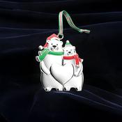 Newbridge Silverware Polar Bear Couple Christmas Tree Decoration image