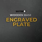 Wooden Base &amp; Engraved Plate