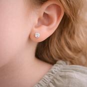 Absolute Jewellery Silver 4mm Stud Earring image