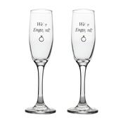 Engagement Amore Champagne Flutes (Set of 2)