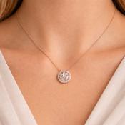 Absolute Cubic Zirconia Rose Gold Pendant &amp; Chain image