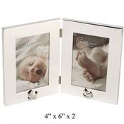 Bambino Silver Plated Double 4x6 Photo Frame image