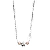 D For Diamond Rose Pearl Flower Pendant &amp; Necklace image