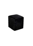 The Grange Interiors Cubic Stool With Quilted Velvet (Black) 41x41x41cm image