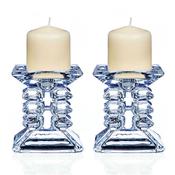 Newgrange Living Clarity Collection – Ziggy Ivory Pillar Candleholders image