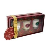 Tipperary Crystal Poinsettia S/3 Mini Candles - Christmas Berries image