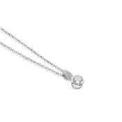 Newbridge Silver Drop Pendant with Large Clear Stone image