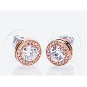 Newgrange Living Rose Gold White Stone &amp; Diamante Earrings image