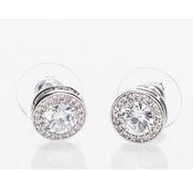 Newgrange Living Silver White Stone &amp; Diamante Earrings image
