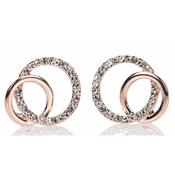 Newgrange Living Rose Gold Diamante Loop Earrings image