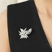 Newbridge Silver Silver Plated Leaf Brooch image